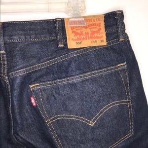 Levi 501 Button Fly Denim Jeans 40x30